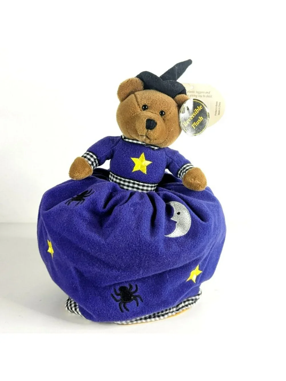 Bestever Halloween Reversible Plush Bear Witch Black Cat Pumpkin 11
